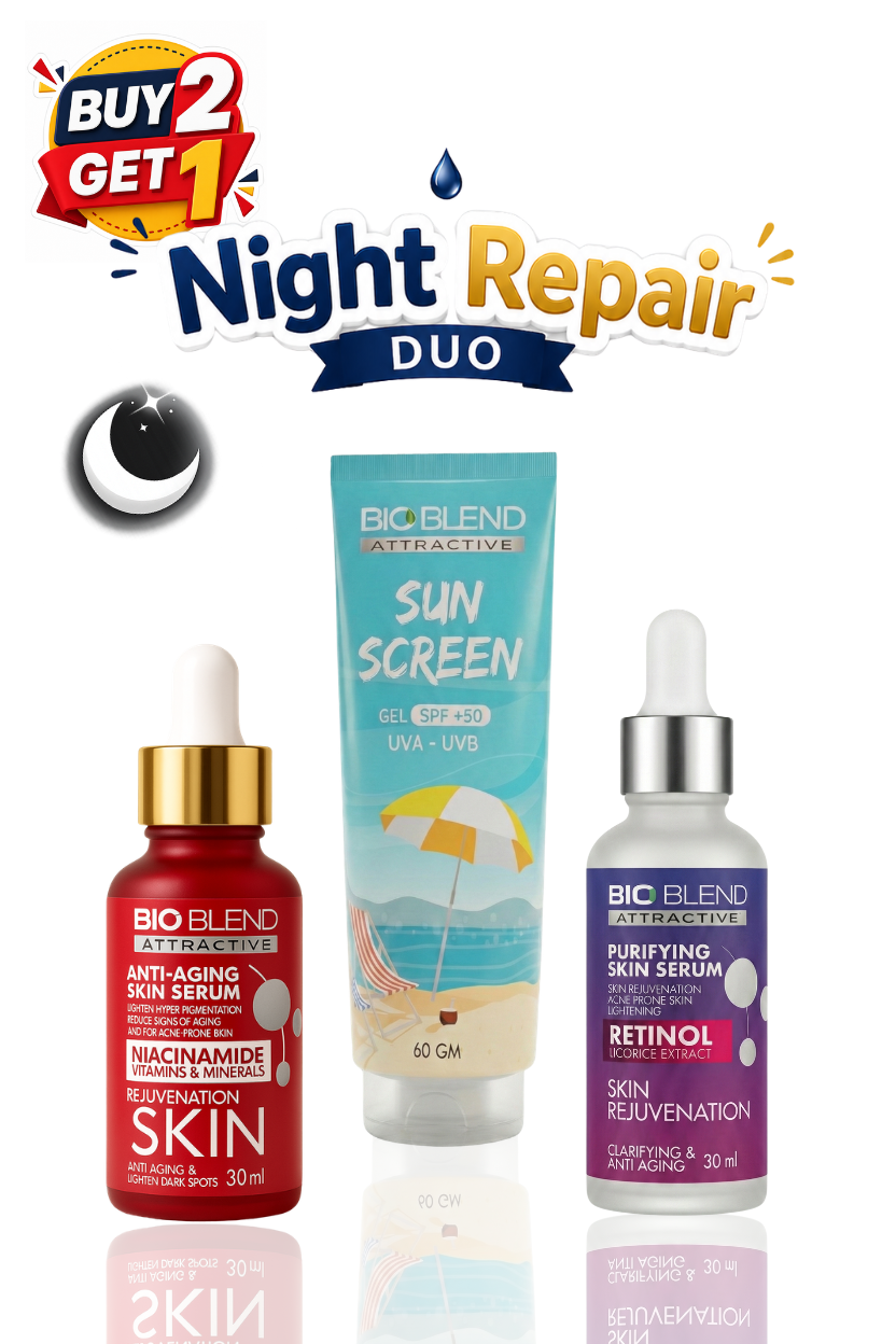 Bio Blend Night Repair Set (2 Serums + Sunscreen)