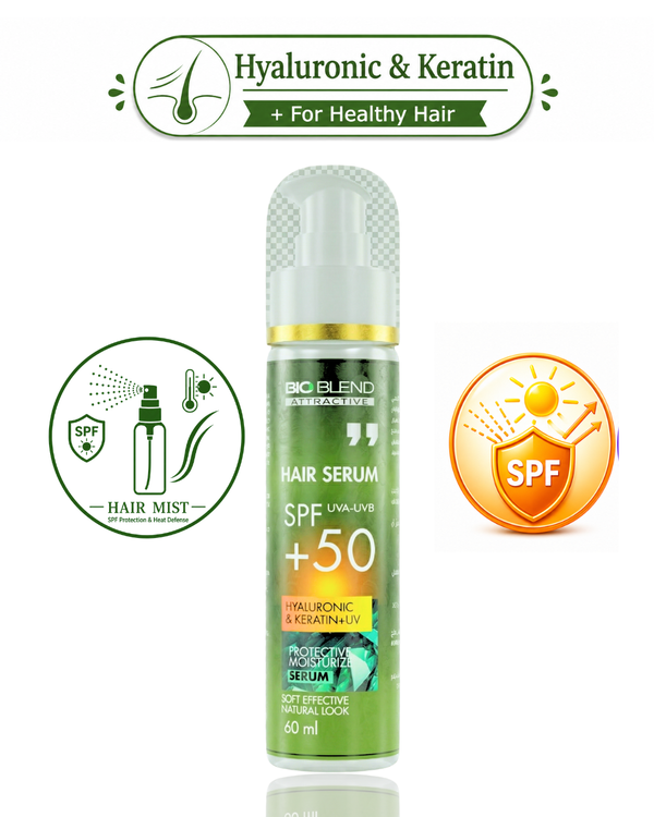 هيالورونيك + كيراتين  | SPF 50+   سيروم حماية الشعر