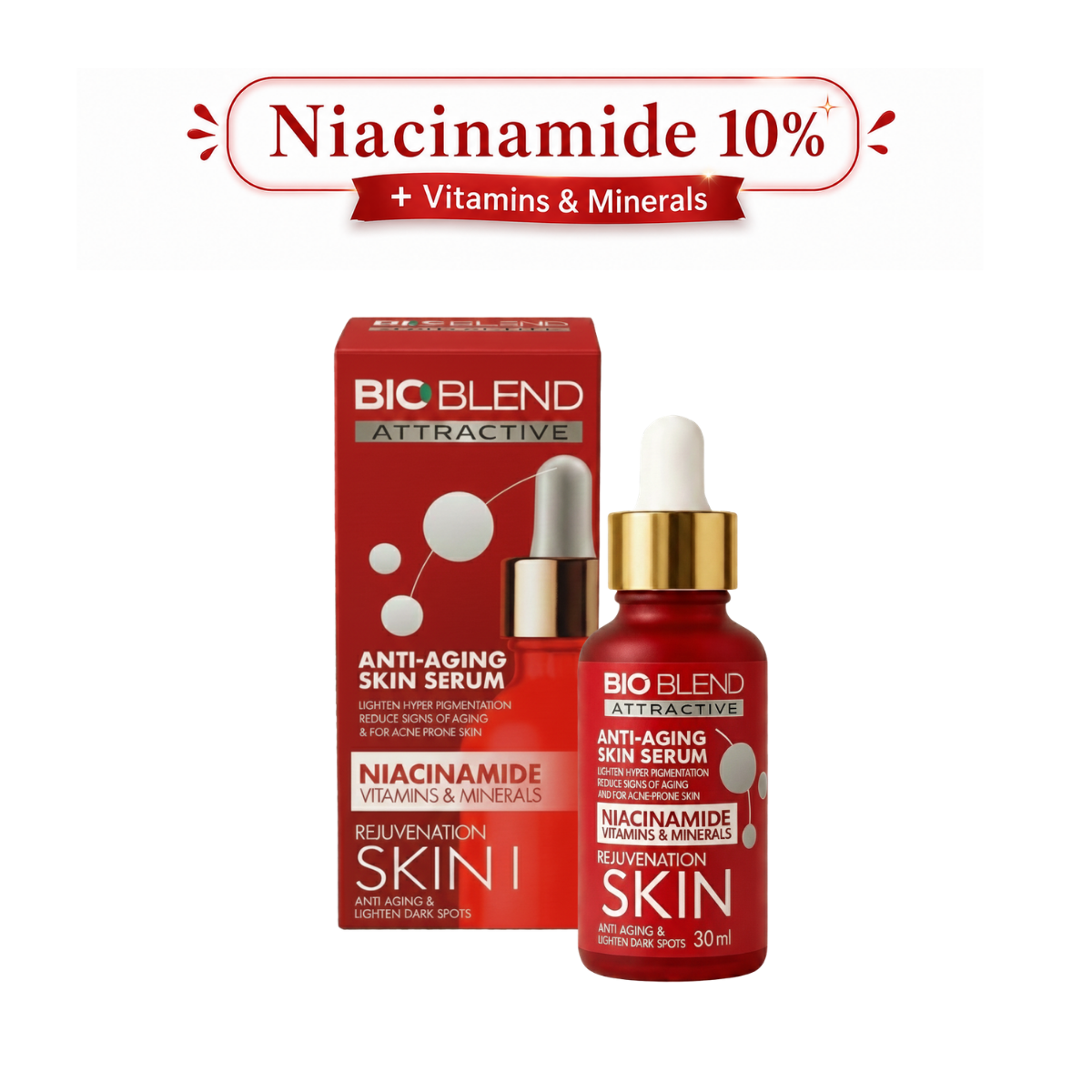 Bio Blend Niacinamide Serum – Brightens Dark Spots & Controls Oil, Minimizes Pores